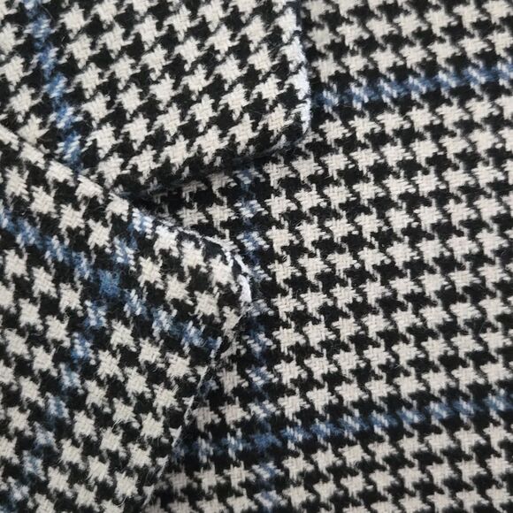 Old Navy Men's Wool Blend Oversized Topcoat Long Length Grey Plaid Old Money - Picture 9 of 16